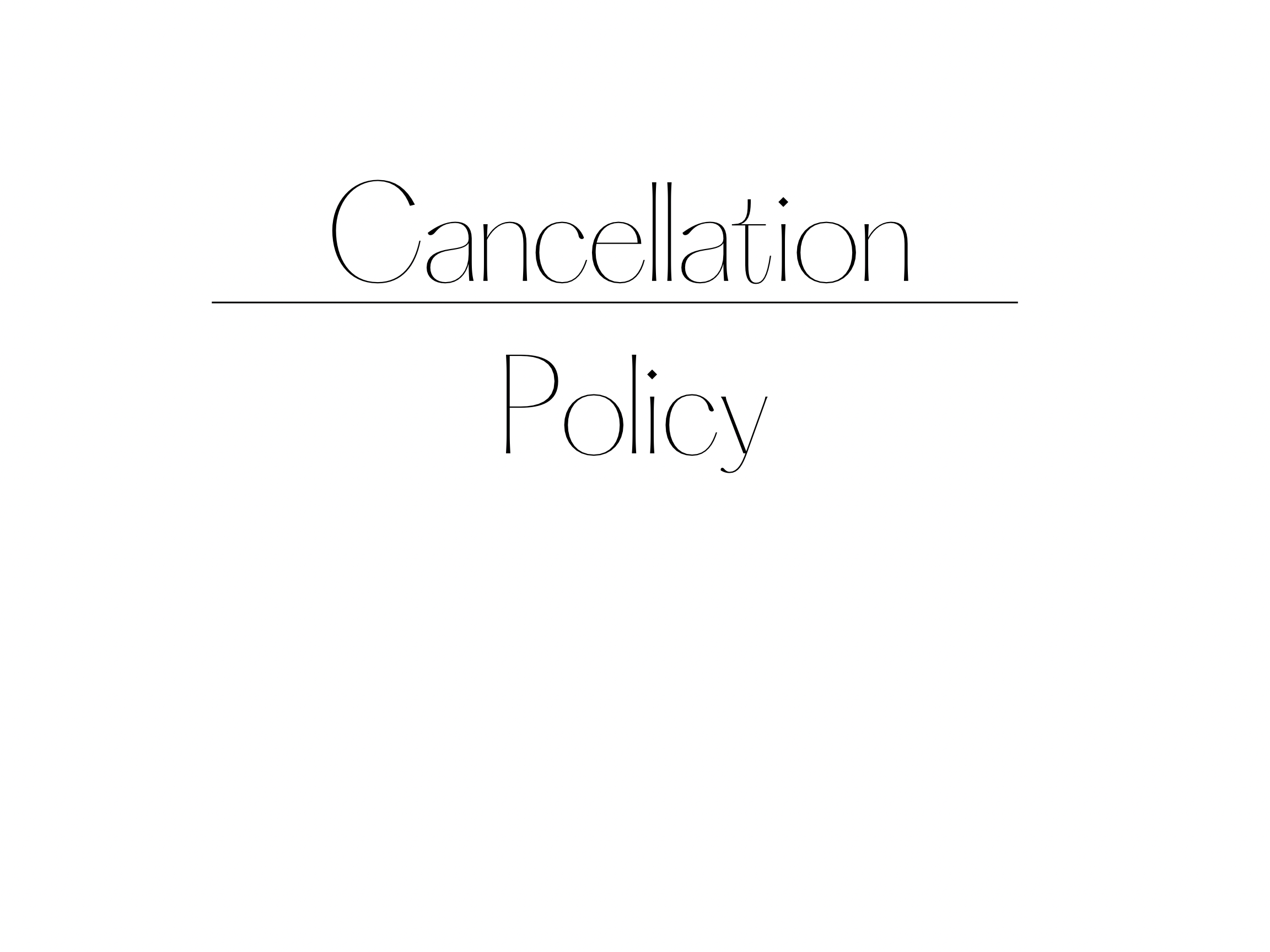 black white cancelation policy